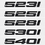 Automobilio 3D ABS bagažinės 520i 523i 525i 528i 530i 535i 540i raidžių logotipo ženklelio emblemos lipdukas skirtas BMW 5 serijos E60 E61 F10 F11 Silver 550i