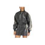 Adidas Originals SST FW25 Patogus dryžuotas stovima apykakle trumpomis rankovėmis &scaron;varkas Moteri&scaron;kas &scaron;varkas KE5035 S black