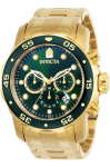INVICTA Pro Diver kvarcinis 48mm auksinis nerūdijančio plieno žalias 0075 vyri&scaron;kas laikrodis