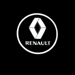 Ratlankių gaubteliai 2 vnt. Automobilio durų pasitikimo &scaron;viesos Renault MeganeIV Koleos Espace Projektuojamas logotipas Ghost Shadow LED atmosferos &scaron;viesa Univer