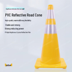 De Liantai 67cm Atspindintis PVC Kelių Kūgis geltona