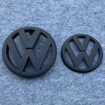 VOLKSWAGEN VW 2026 Naujas 2 vnt. 135 mm 110 mm Automobilio priekinių grotelių ženklelis ir galinės bagažinės dangčio emblema Logotipas Automobilio stilius Golf 6 MK6 2009