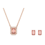 Swarovski Una rinkinys A&scaron;tuonkampio pjovimo kri&scaron;tolo rožinio kubinio cirkonio karoliai Moteri&scaron;ki karoliai 5620548 Box (Random Color)