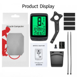 Belaidis dviračio kompiuteris Realaus laiko greitis Odometras Spidometras Chronometras Takas Itin ilgas budėjimo laikas Baterijos elementas LCD Automatinis foninis ap&scaron;vietimas BKV-1503B gray