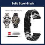 28 mm vientizo nerūdijančio plieno laikrodžio apyrankė SEVENFRIDAY P2/M1/S2/M2/02M laikrodžiams Vyri&scaron;ka laikrodžio apyrankė Juodas Sidabrinis tvirtinimas 28mm juoda