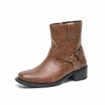 Vyri&scaron;ki odiniai stambiu kulnu ankle boots su &scaron;oniniu užtrauktuku, laisvalaikio lauko vaik&scaron;čiojimo batai, neslystantys verslo batai rudeniui ir žiemai 38