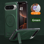 Prabangus Premium Odinis Magnetinis Telefono Dėklas Google Pixel 10 Pro XL 10 9 Pro 8A 7A, Nematoma Atrama, Smūgiams Atsparus Apsauginis Dangtelis Google Pixel 7a žalia