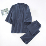 2026 m. Japonijos Kimono Rinkinys 100% Medvilnės Pižama Dviejų Dalių Poros Yukata Laisvas Vyrų Prakaito Garinimo Kostiumas Namų Paslaugų Rinkinys M
