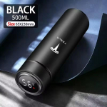 DWWDT1 500ML Termometras su ekranu Termosinis puodelis Tesla Model 3 Model S Model X Model Y Roadster SpaceX Tesla logotipui Automobilinis termosas juoda