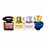 Versace Classic moteri&scaron;kas keturių kvepalų mėginukų rinkinys Eau de Toilette EDT Kvepalai EDP Juodieji serbentai Žaliasis obuolys 24012760 24012760-keturių dalių rinkinys juoda