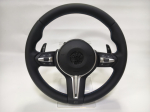 M serijos sportinis vairas F07 F10 F11 F18 F06 F12 F13 F01 F02 F03 F04 M5 M3 leather (airbag) juoda