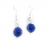 Les Tr&eacute;sors De Lily [K3238] - Boucles Cr&eacute;ateur 'Sissi' bleu saphir