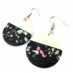Les Tr&eacute;sors De Lily [N6305] - Boucles Cr&eacute;ateur 'Kilimanjaro' blanc noir multicolore įvairiaspalvis