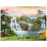 Visas apvalus gręžtuvas &bdquo;pasidaryk pats&ldquo; deimantinis paveikslas &bdquo;Stream&ldquo; siuvinėjimas kryželiu siuvinėti mozaikiniai kalnų kri&scaron;tolai 20X30CM
