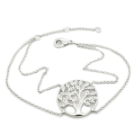 Les Tr&eacute;sors De Lily [R1572] - Bracelet Argent 'Arbre de Vie' blanc argent&eacute; (rhodi&eacute;) - 20 mm