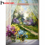 &bdquo;Huacan&ldquo; viso kvadratinio apvalaus grąžto deimantinio dažymo rinkinio dovana &bdquo;pasidaryk pats&ldquo; kryželiu Home De 25*35 CM