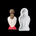 Atgal vaizdas deivė grožio &scaron;okolado formelės fondant torto silikoninės formos namų kepimo įrankiai