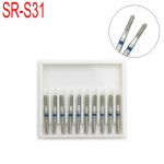 10 vnt/komplektas Dantų deimantinės kapos, skirtos didelės spartos rankinio instrumento dantų balinimo poliravimo medžiagoms SR-S31