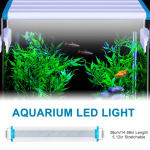 Akvariumo LED lemputė 48 cm / 18,9 colio akvariumo lemputė 5,12 colio i&scaron;traukiami laikikliai Baltai mėlyni &scaron;viesos diodai, skirti EU Plug L balta
