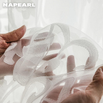1 PC NAPEARL žakardo lango miegamojo tiulio užuolaida Mink&scaron;ta permatoma užuolaida namų dekoravimui W100cm x L130cm balta