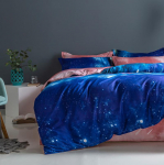 &bdquo;Starry Sky&ldquo; skaitmeninis spausdintas antklodės užvalkalas ir pagalvių užvalkalai su užtrauktuku Užsegamas patalynės komplektas, vienvietis dvivietis su didele 10 dydžių antklodės užvalkalais 200*200cm