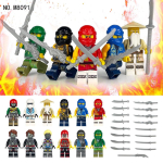 38 stilių nindzių minifigūrėlės statybiniai blokeliai lėlės Nindzė su ginklų figūrėlėmis, plytos, žaislai vaikams