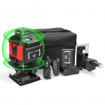 Daugiafunkcinis 16 eilučių lazerio lygis 3 laipsnių savaime i&scaron;silyginantis aparatas, įkraunamas ličio baterijos niveliavimas 2pcs batteries EU Plug įvairiaspalvis