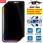 3 vnt viso dangčio ekrano apsauga nuo &scaron;nipinėjimo grūdinto stiklo plėvelė, skirta iPhone 14 PRO MAX 14 PRO MAX 9H kietumo privatumo ekrano apsauga, skirta iPhone 13 PRO 13 Mini Huawei P Smart 2019 juoda