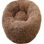 Prabangus pūkuotas itin didelis &scaron;unų lova Skalbiama apvali naminių gyvūnėlių sofa kačių lova Kilimėlis &scaron;unų pagalvė pagalvėlė augintinių lova 80CM