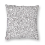 Silver Sparkles Kvadratinis pagalvės užvalkalas Poliesteris Linas Velvet Creative Zip Dekoratyvinis pagalvės užvalkalas kambario pagalvėlės užvalkalas 30x30cm
