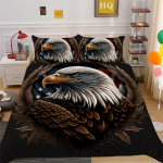 3D Eagle serijos patalynės komplektas pauk&scaron;čių antklodės užvalkalas 2/3 vienetų DE135 * 200 viso dydžio berniuko kambario plaunamas mink&scaron;tas greitai džiūstantis namų dekoras Baby 100x135cm