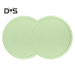 2vnt 10cm silikoninis padėkliukas, kar&scaron;čiui atsparus, neslystantis pakeltas kra&scaron;tas, atsparus i&scaron;siliejimui, stalvir&scaron;is apvalus gėrimų kavos arbatos puodelio laikiklis virtuvės reikmenys mėlyna