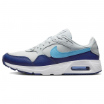 Nike Air Max SC Pure Platinum Racer Blue Vyri&scaron;ki sportbačiai Balti Deep-Royal-Blue Mėlyni-Žaibas CW4555-012 42.5 gray