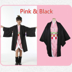 Vaikų anime demonų žudikas Kimetsu No Yaiba Tanjirou Kamado Nezuko Zenitsu Shinobu Cosplay Moterų kimono Cosplay kostiumo perukas