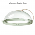 Mikrobangų krosnelės dangtis 12 colių, mikrobangų krosnelės dangtis maistui su rankena ir vandens garintuvu, skaidrus mikrobangų krosnelės maisto dangtelis, virtuvės reikmenys, virtuvės dovanos