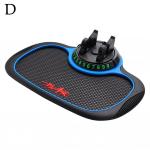 Neslystantis kilimėlis su besisukančiu automobilio telefono laikikliu, daugiafunkcis slystantis lipnus automobilio numerio kilimėlis V0S9 blue-One-size