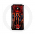 Coque pour Samsung Galaxy J3 2017 Stranger Things Affiche Equipages Fan Art Saison 4