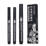 3Pack Mirror Paint Pens Chromo žymeklio ra&scaron;iklis veidrodiniam pavir&scaron;iui nuolat atspindintis skystis Tinka auksas