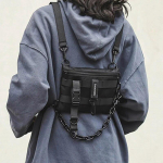 Funkcinis taktinis krūtinės krep&scaron;ys, skirtas unisex madingam &bdquo;Bullet Hip Hop Vest Streetwear&ldquo; krep&scaron;ys, juosmens komplektas, moteri&scaron;kas juodas laukinis krūtinės krep&scaron;ys juoda