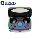 Bluetooth ausinė belaidė įdedama į ausį su Power Bank TWS Stereo HD skaitmeninis ekranas 5.3 juoda