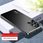Prabangus metalinis magnetinis apvalkalas, skirtas Samsung Galaxy S25 S24 S23 S22 S21 Ultra Plus dėklas, pilnas objektyvo apsauga Aliuminio lydinio telefono dangtelis For Samsung S23 juoda