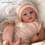 Miela 48 cm Bebe Reborn lėlė pieva, tikrovi&scaron;ka 3D dažyta matoma vena, pilna vinilo emuliacija lėlė, pie&scaron;iama rankomis, plaukams princesė, mink&scaron;ta miela lėlė lėlytė kūdikiui Cloth body doll