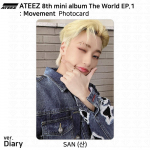 ATEEZ 8-asis mini albumas The World EP.1 : Judėjimas Oficiali asmens tapatybės kortelė Fotokortelė KPOP San - D (Limited)