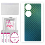 apgo Protective Skin Sticker for the back compatible with Honor 70 Pro, Wrap Film, Foil, Vinyl - Pattern Carbon Chameleon CAKA1