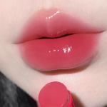 High sweet shimmer mouth red lip glaze natural non-stick cup mirror plain plain clear student parity