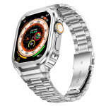 Mod Kit nerūdijančio plieno dirželis + 49 mm metalinis dėklas, skirtas Apple Watch serijai 8 7 6 5 SE 45 mm 44 mm 40 mm 41 mm modifikavimo apyrankė