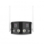 4K 8MP dvigubo objektyvo panoraminė WIFI kamera 180&deg; plataus matymo kampo AI žmogaus aptikimo 4MP ICSEE stebėjimo IP kamera, atspari vandeniui lauke