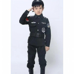 Agento policijos uniforma, neper&scaron;aunama liemenė ir &scaron;almo kostiumas, puo&scaron;ni suknelė vaikams, kostiumas vaikams, policininko &bdquo;cosplay&ldquo; dovana gimtadienio proga 100cm smėlis