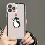 pingvinas kawaii animacinių filmų telefono dėklas, skirtas Samsung S 20 21 22 23 lite plus itin skaidrus mobilusis dangtelis Funda Samsung S21 Plus