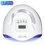 380W UV LED lempa nagams 81LEDS nagų džiovinimo lempa Greitai džiūsta nagų gelinio lakavimo lempa su LCD ekranu, automatinio jutiklio nagų įranga
